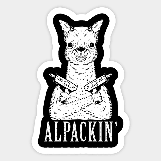 Alpackin' Sticker by dumbshirts